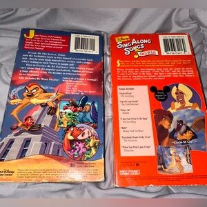 Lot of two vintage disney tapes Sing Along Songs the lion king & Timon and pumba